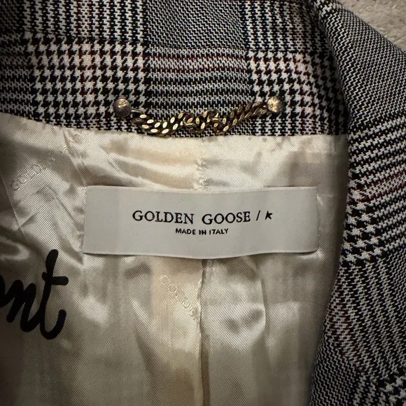 Golden Goose Gray Prince of Wales Plaid Blazer - Picture 3 of 5